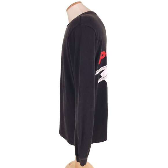 Polythene Optics Silver Stems Long Sleeve T-Shirt Size M Mens Black - Picture 5 of 11